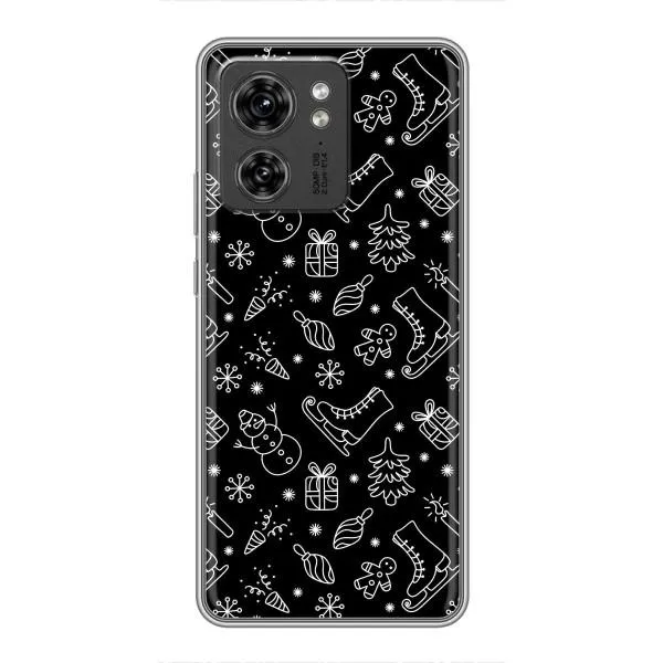 Чехол с принтом «Новогодний фон» для Motorola Edge 40 Pro