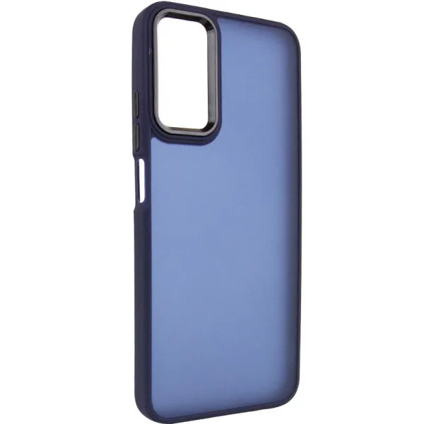 Чохол TPU+PC Lyon Frosted для Motorola Edge 50 Fusion / G85 — Темно-синій — фото 1