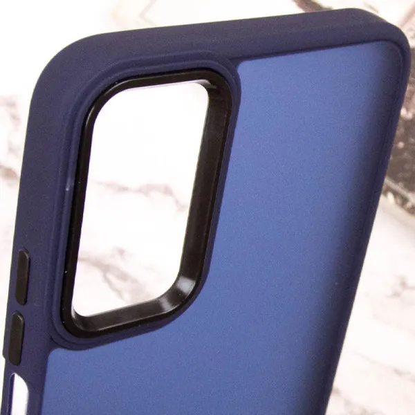 Чохол TPU+PC Lyon Frosted для Motorola Edge 50 Fusion / G85 — Темно-синій — фото 5