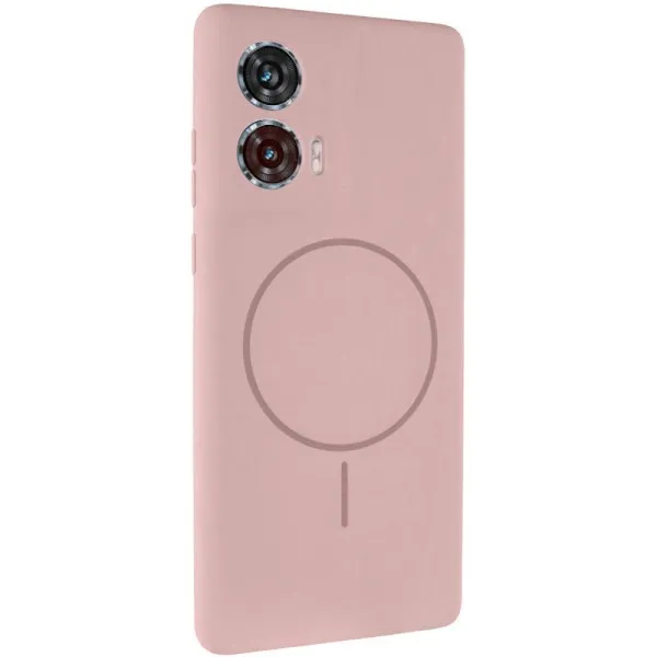 Чехол Silicone Cover Lakshmi Full Camera (AA) with Magnetic Fit для Motorola Edge 50 Fusion — Розовый