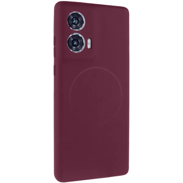 Чехол Silicone Cover Lakshmi Full Camera (AA) with Magnetic Fit для Motorola Edge 50 Fusion — Бордовый