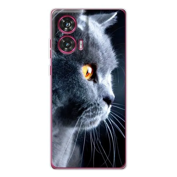 Чехол с принтом «Серый Кот» для Motorola Edge 50 Fusion