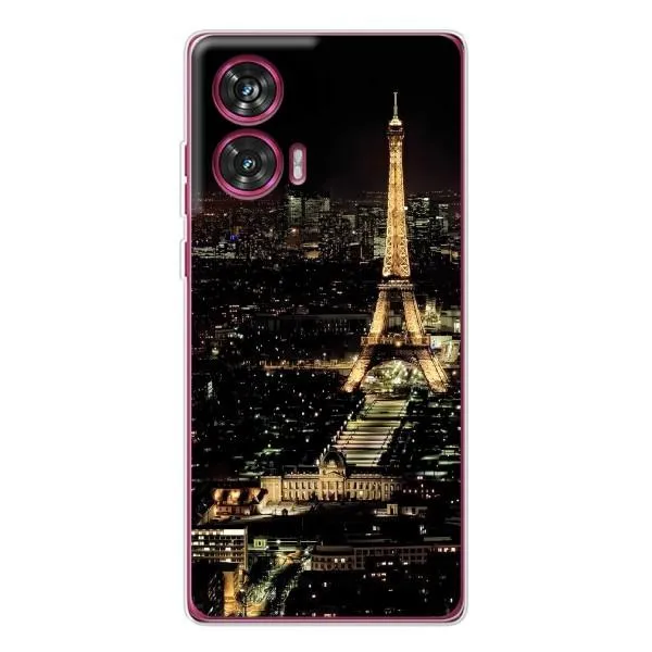 Чехол с принтом «Ночной Париж» для Motorola Edge 50 Fusion