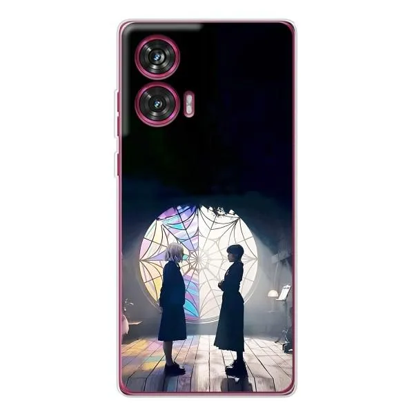 Чехол с принтом «Уэнздей и Инид» для Motorola Edge 50 Fusion