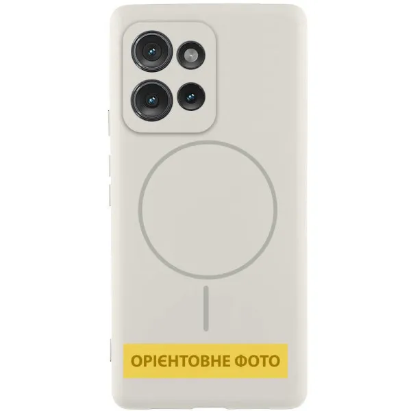 Чехол Silicone Cover Lakshmi Full Camera (AA) with Magnetic Fit для Motorola Edge 50 Pro — Белый — фото 1