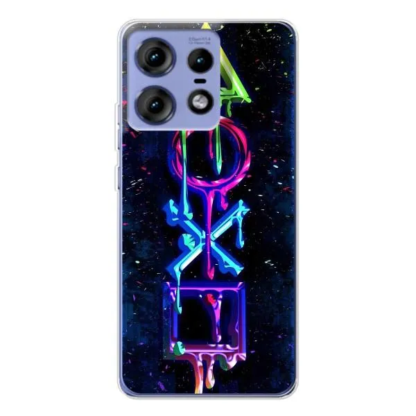 Чехол с принтом «Pleystation лого» для Motorola Edge 50 Pro Чехол с принтом «Pleystation лого» для Motorola Edge 50 Pro
