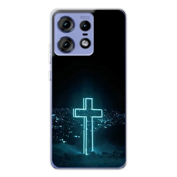 Чехол с принтом «Крест и город» для Motorola Edge 50 Pro
