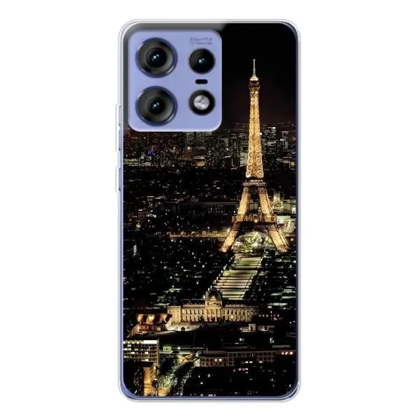 Чехол с принтом «Ночной Париж» для Motorola Edge 50 Pro