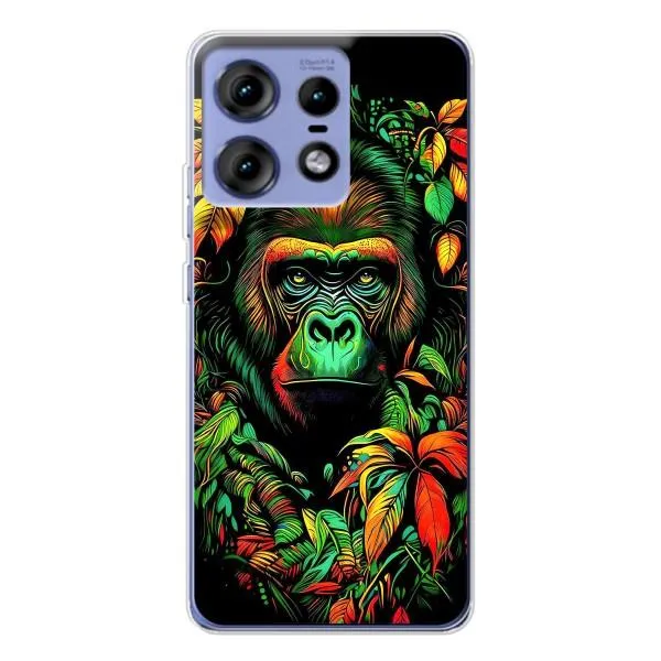 Чехол с принтом «Обезьяна в тропиках» для Motorola Edge 50 Pro