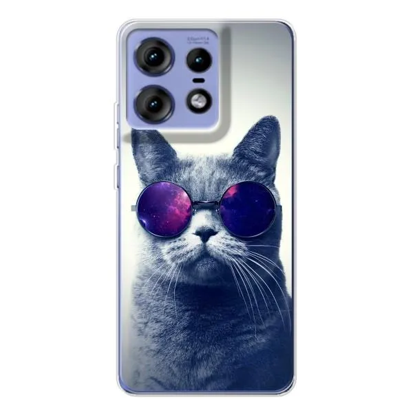 Чехол с принтом «Стильный кот» для Motorola Edge 50 Pro Чехол с принтом «Стильный кот» для Motorola Edge 50 Pro