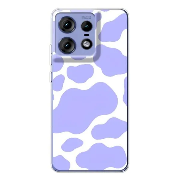 Чехол с принтом «Фиолетова Буренка» для Motorola Edge 50 Pro