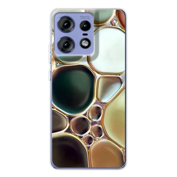 Чехол с принтом «Радужный Мрамор» для Motorola Edge 50 Pro
