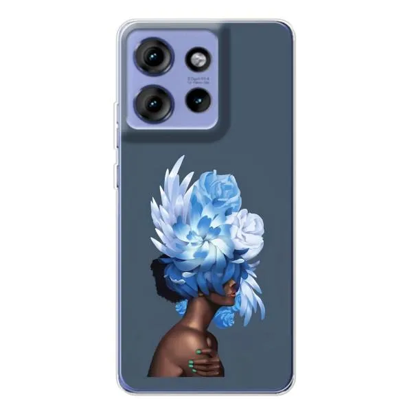 Чехол с принтом «Цветы на голове» для Motorola Edge 50