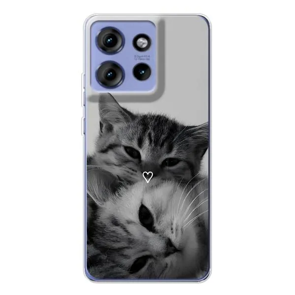 Чехол с принтом «Пара котов» для Motorola Edge 50