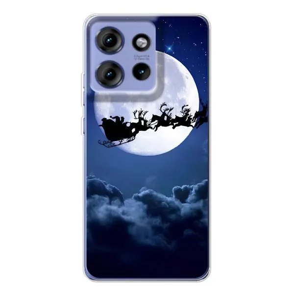 Чехол с принтом «Санта - луна» для Motorola Edge 50