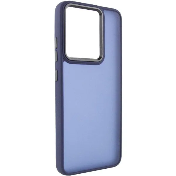 Чехол TPU+PC Lyon Frosted для Motorola Edge 60 Fusion — Темно-синий — фото 1