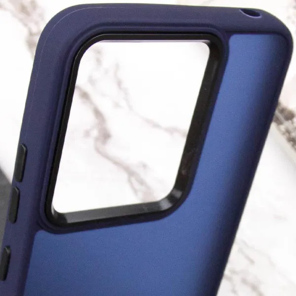Чехол TPU+PC Lyon Frosted для Motorola Edge 60 Fusion — Темно-синий — фото 5