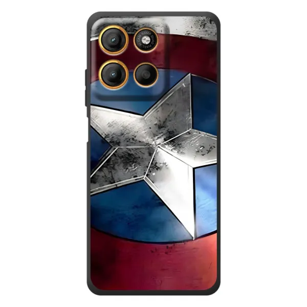 Чехол с принтом «Щит Капитана Америки» для Motorola Edge 60 Neo
