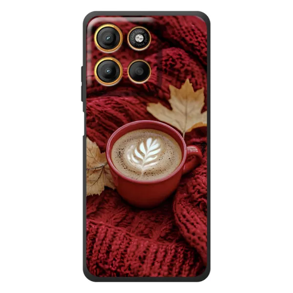 Чехол с принтом «Кофе на пледе» для Motorola Edge 60 Neo