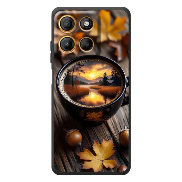 Чехол с принтом «Темный кофе» для Motorola Edge 60 Neo