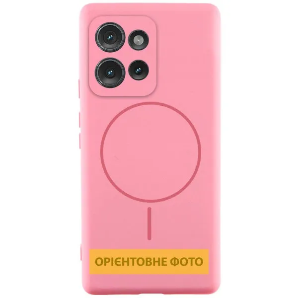 Чехол Silicone Cover Lakshmi Full Camera (AA) with Magnetic Fit для Motorola Edge 60 Pro — Розовый — фото 1