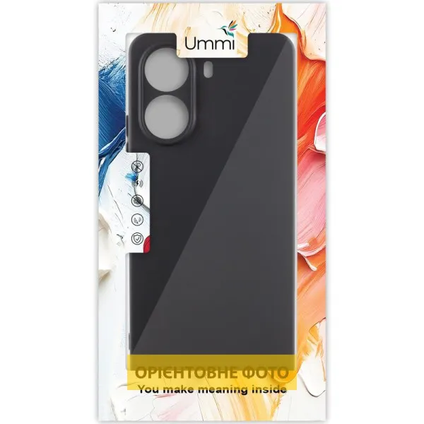Чехол Silicone Cover Ummi Lakshmi Full Camera (AA) для Motorola Edge 60 Pro — Черный — фото 2