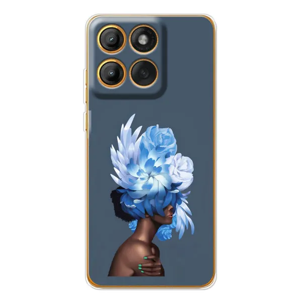 Чехол с принтом «Цветы на голове» для Motorola Edge 60 Pro