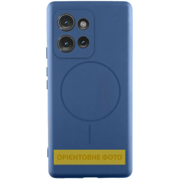 Чехол Silicone Cover Lakshmi Full Camera (AA) with Magnetic Fit для Motorola Edge 60 / 60 Fusion — Синий — фото 1
