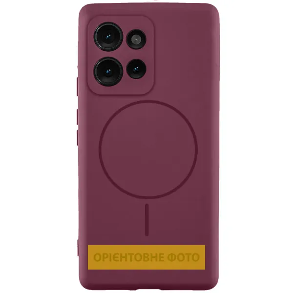 Чохол Silicone Cover Lakshmi Full Camera (AA) with Magnetic Fit для Motorola Edge 60 / 60 Fusion — Бордовий Чохол Silicone Cover Lakshmi Full Camera (AA) with Magnetic Fit для Motorola Edge 60 / 60 Fusion — Бордовий