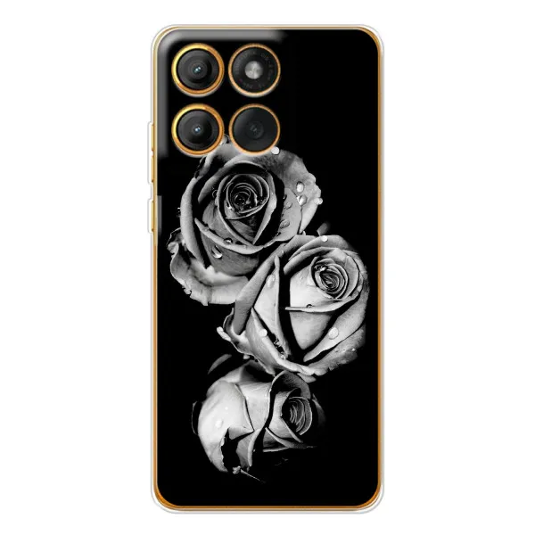 Чохол з принтом «Чорна троянда» для Motorola Edge 60