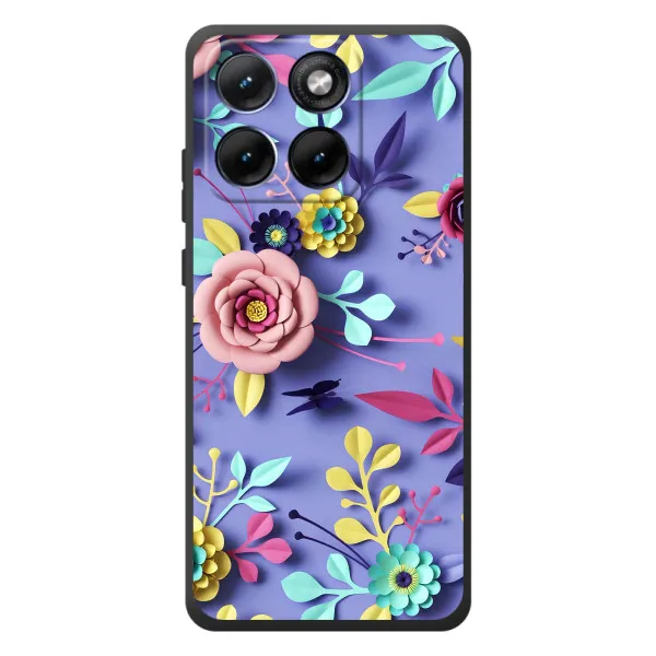 Чехол с принтом «Цветочный дизайн» для Motorola Edge 70 Fusion Plus