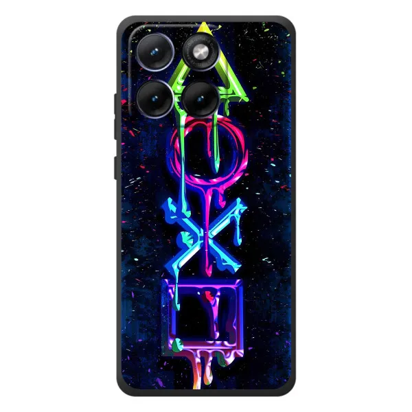 Чехол с принтом «Pleystation лого» для Motorola Edge 70 Fusion Plus