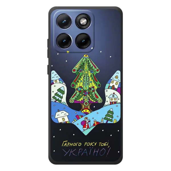 Чохол з принтом «Різдвяний герб» для Motorola Edge 70 Fusion Plus