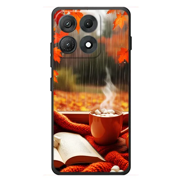 Чехол с принтом «Кофе и дождь» для Motorola Edge 70 Max Чехол с принтом «Кофе и дождь» для Motorola Edge 70 Max