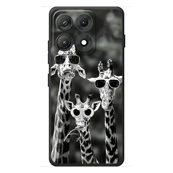 Чехол с принтом «Жирафы в очках» для Motorola Edge 70 Max