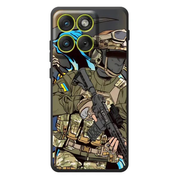 Чехол с принтом «Воин ВСУ» для Motorola Edge 70