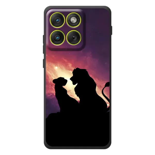 Чехол с принтом «Силуэт Симба и Налу» для Motorola Edge 70
