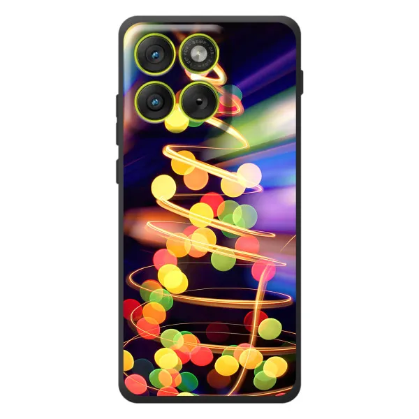 Чехол с принтом «Елка с гирлянд» для Motorola Edge 70