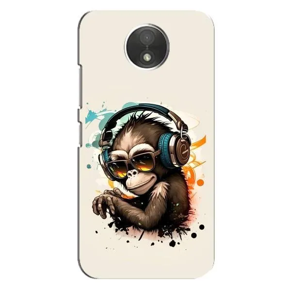 Чехол с принтом «Макака в наушниках» для Motorola Moto C (XT1750)