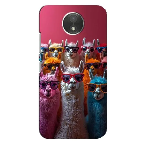 Чехол с принтом «Ламы в очках» для Motorola Moto C (XT1750)