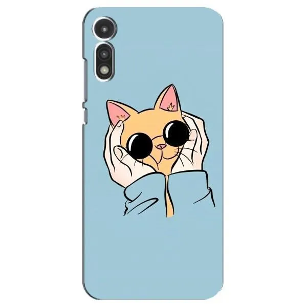 Чехол с принтом «Котик в очках» для Motorola MOTO E 2020
