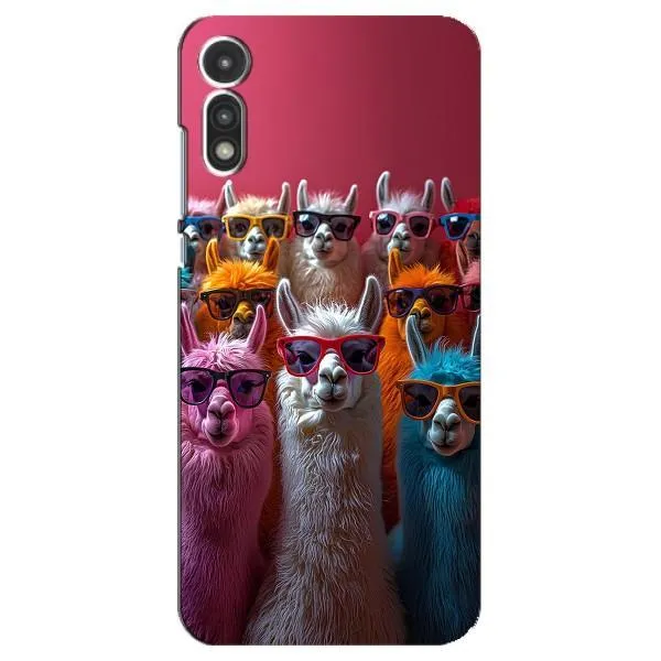 Чехол с принтом «Ламы в очках» для Motorola MOTO E 2020