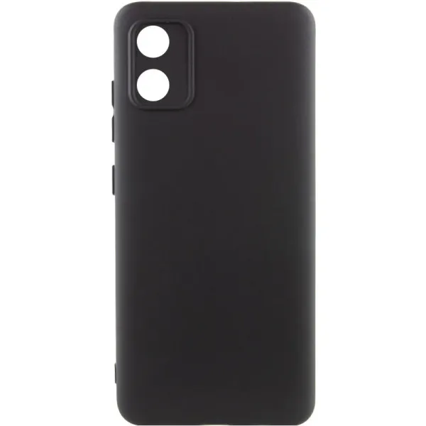 Чехол TPU GETMAN Liquid Silk Full Camera для Motorola Moto E13 — Черный — фото 1