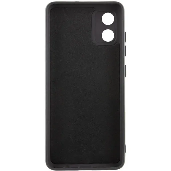 Чехол TPU GETMAN Liquid Silk Full Camera для Motorola Moto E13 — Черный — фото 3