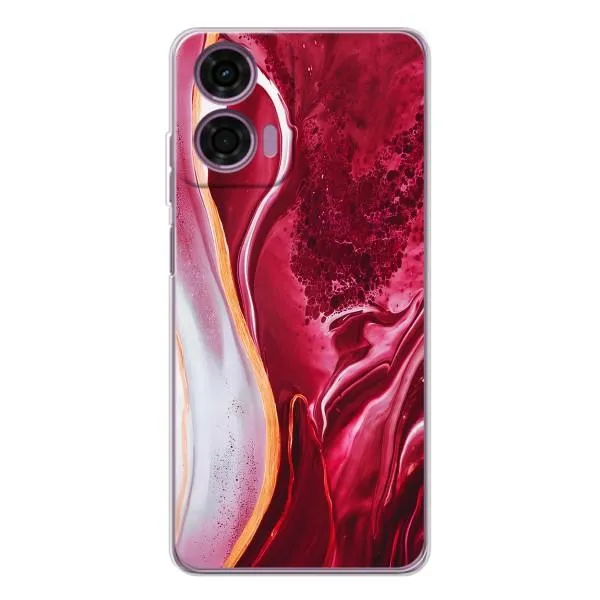 Чехол с принтом «Мрамор красный» для Motorola Moto E14