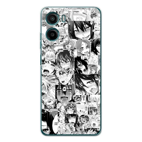 Чехол с принтом «Ahegao manga» для Motorola Moto E15