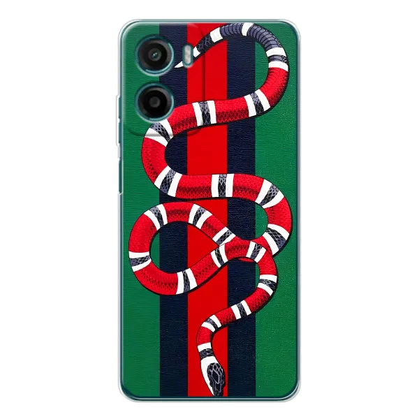 Чохол з принтом «Gucci змія» для Motorola Moto E15 Чохол з принтом «Gucci змія» для Motorola Moto E15