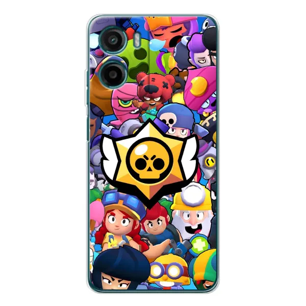 Чехол с принтом «Лого Brawl Stars» для Motorola Moto E15