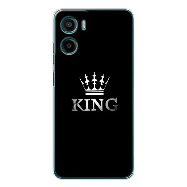 Чехол с принтом «KING» для Motorola Moto E15 Чехол с принтом «KING» для Motorola Moto E15
