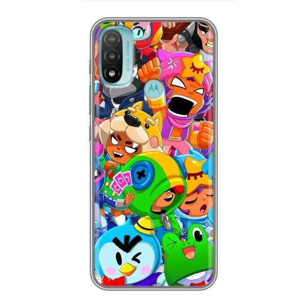 Чехол с принтом «Герои Бравл Старс» для Motorola MOTO E20
